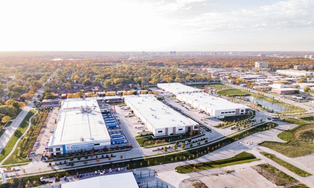 SpaceCo, aerial wide shot of facilities, elk grove technology park